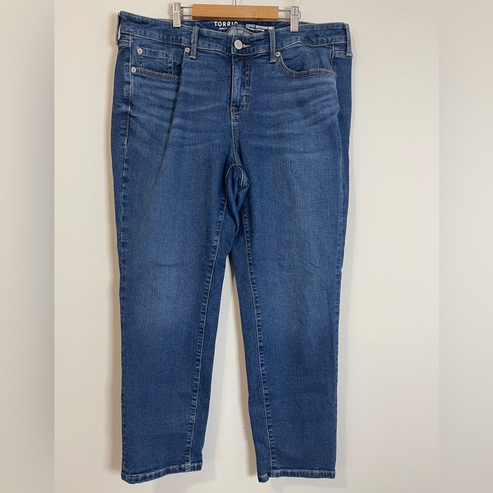 Torrid Jeans Size 16 R Blue Perfect Boyfriend Vintage Stretch Denim Bottoms